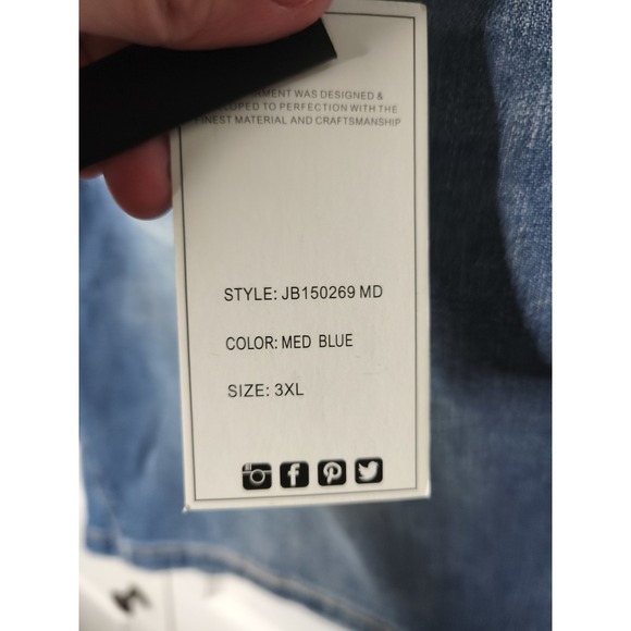 Judy Blue Shorts Women's 3XL Blue High Waist Tummy Control Top Denim‎ NWT - Picture 13 of 15